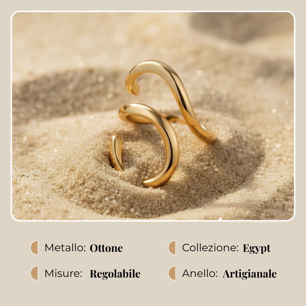 Anello donna in ottone regolabile collezione Egitto