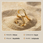 Anello donna in ottone regolabile collezione Egitto